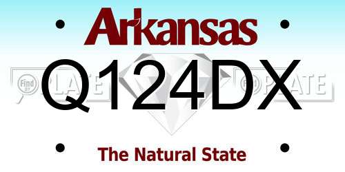 Q124DX Arkansas License Plate