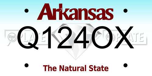 Q124OX Arkansas License Plate
