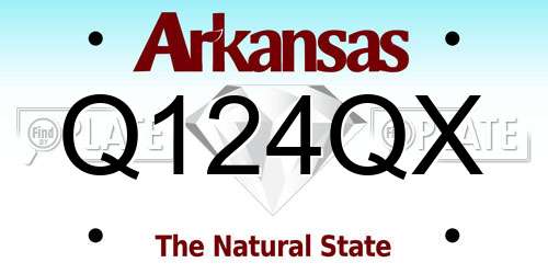 Q124QX Arkansas License Plate