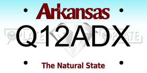 Q12ADX Arkansas License Plate