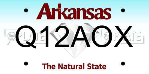 Q12AOX Arkansas License Plate
