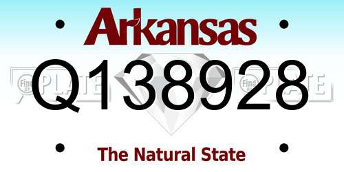 Q138928 Arkansas License Plate