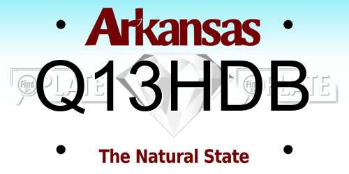 Q13HDB Arkansas License Plate