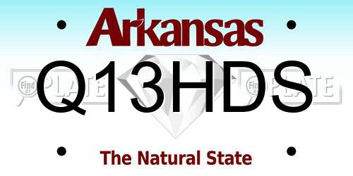 Q13HDS Arkansas License Plate