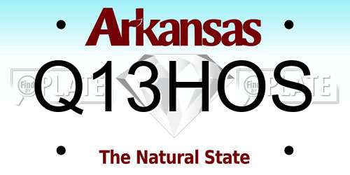 Q13HOS Arkansas License Plate
