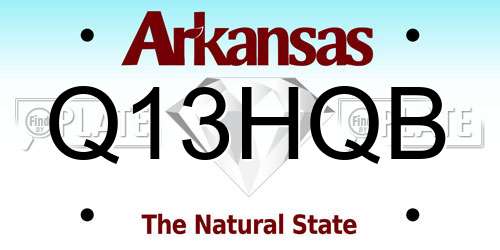 Q13HQB Arkansas License Plate