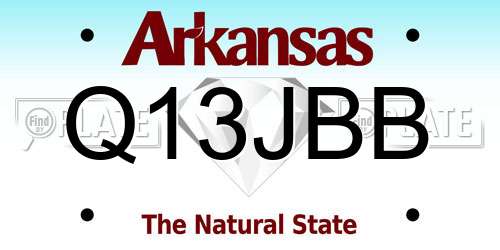 Q13JBB Arkansas License Plate