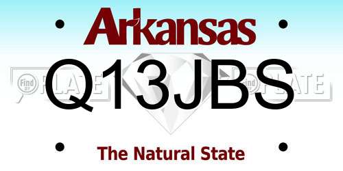 Q13JBS Arkansas License Plate