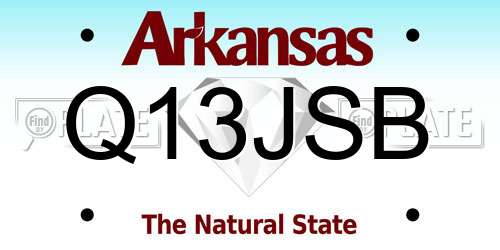 Q13JSB Arkansas License Plate