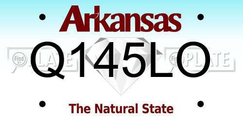Q145LO Arkansas License Plate