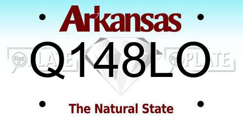 Q148LO Arkansas License Plate