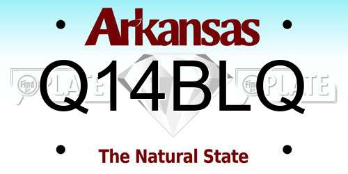 Q14BLQ Arkansas License Plate