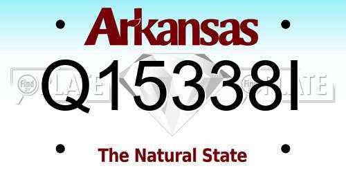 Q15338I Arkansas License Plate