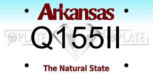 Q155II Arkansas License Plate