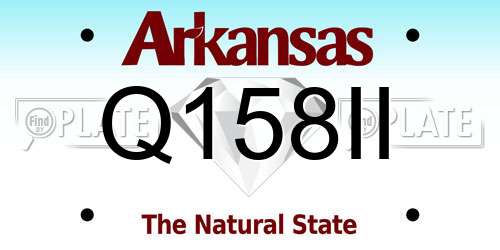 Q158II Arkansas License Plate