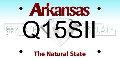 Q15SII Arkansas License Plate