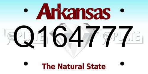 Q164777 Arkansas License Plate