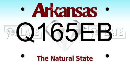 Q165EB Arkansas License Plate