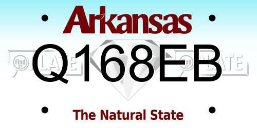 Q168EB Arkansas License Plate