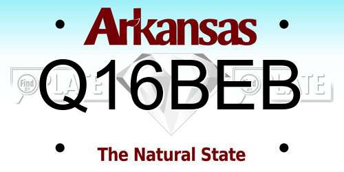 Q16BEB Arkansas License Plate