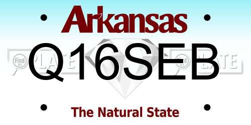 Q16SEB Arkansas License Plate