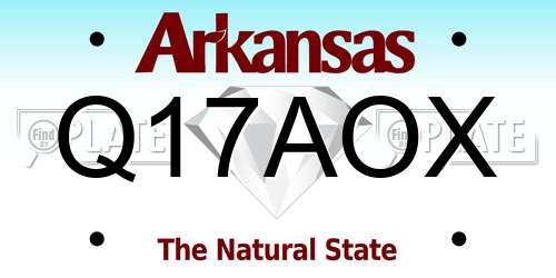 Q17AOX Arkansas License Plate