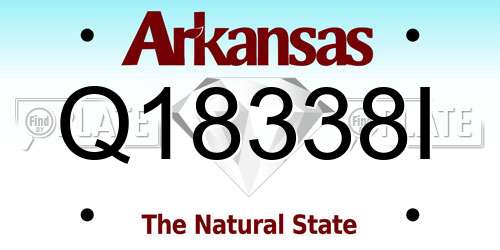 Q18338I Arkansas License Plate