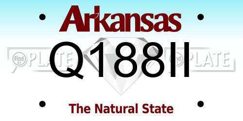Q188II Arkansas License Plate