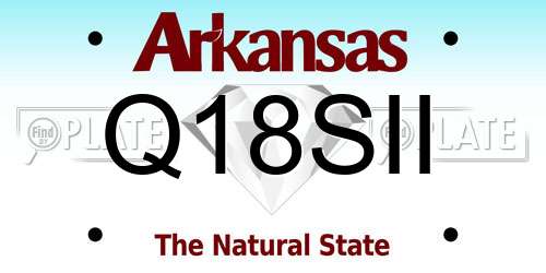 Q18SII Arkansas License Plate