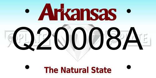 Q20008A Arkansas License Plate