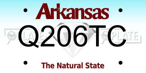 Q206TC Arkansas License Plate
