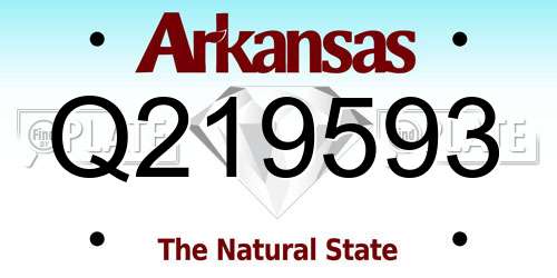 Q219593 Arkansas License Plate
