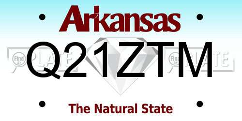 Q21ZTM Arkansas License Plate
