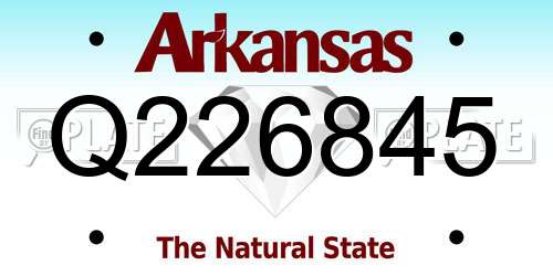 Q226845 Arkansas License Plate