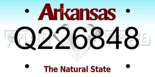 Q226848 Arkansas License Plate