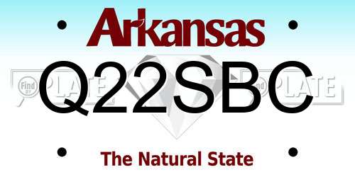 Q22SBC Arkansas License Plate
