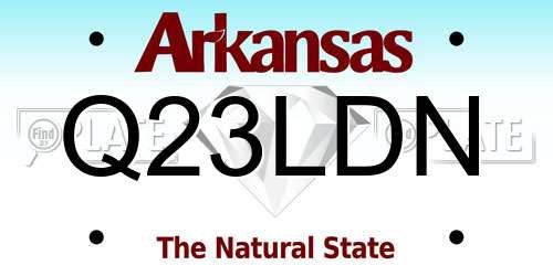 Q23LDN Arkansas License Plate