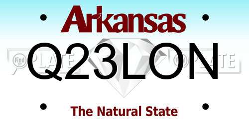 Q23LON Arkansas License Plate