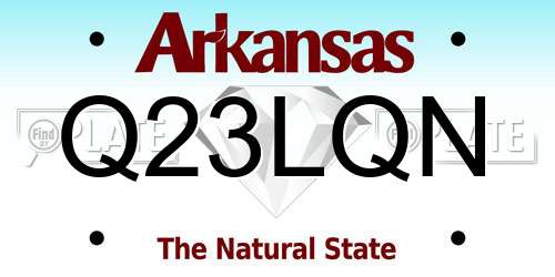 Q23LQN Arkansas License Plate