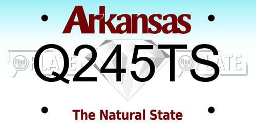 Q245TS Arkansas License Plate