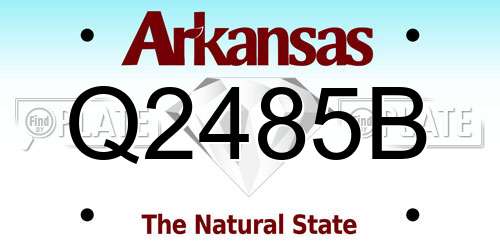 Q2485B Arkansas License Plate