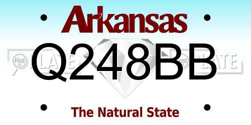 Q248BB Arkansas License Plate