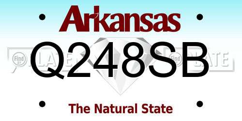 Q248SB Arkansas License Plate