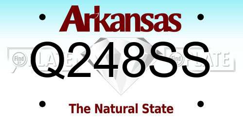 Q248SS Arkansas License Plate