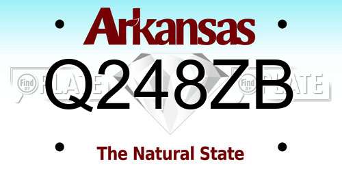 Q248ZB Arkansas License Plate