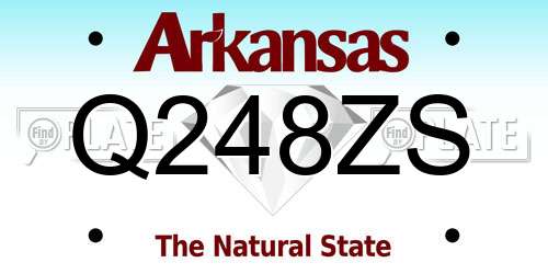 Q248ZS Arkansas License Plate