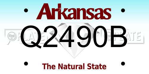 Q2490B Arkansas License Plate