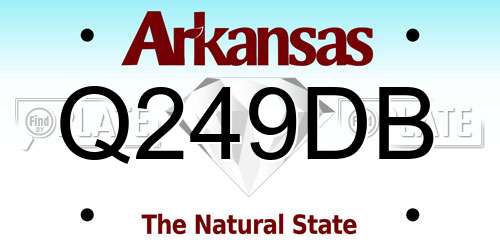 Q249DB Arkansas License Plate