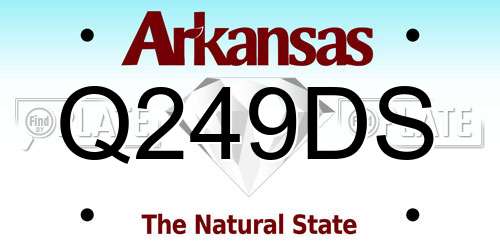 Q249DS Arkansas License Plate