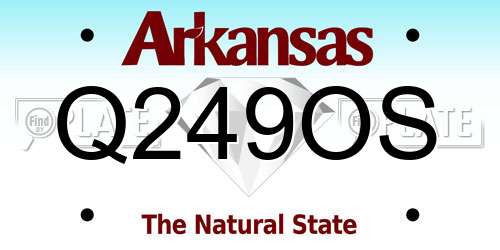 Q249OS Arkansas License Plate